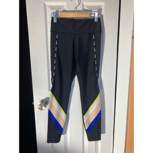 Women's P.E Nation Leggings Size Medium Black:colour block legs